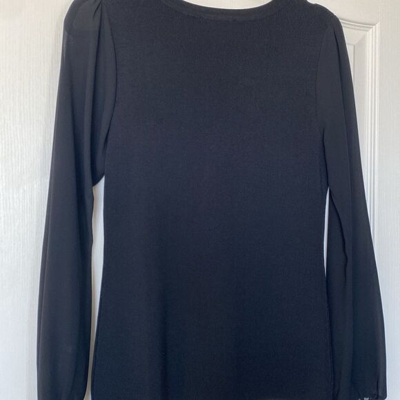 International Concepts sheer long sleeve sweater with rhinestone detail size M - Picture 6 of 7